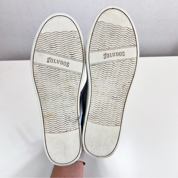 Soludos Knit Ashore Sneakers Size 8/38.5 Lace Up Low Tops Shoes Blue Purple Knit - Picture 8 of 11